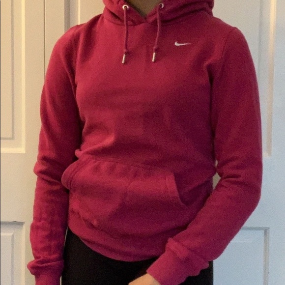 Dark Pink Nike Hoodie - Picture 2 of 5